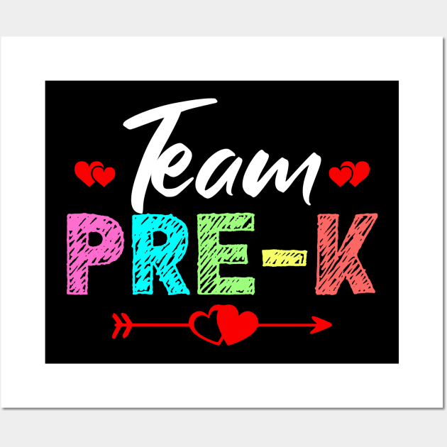 Team Pre-K Teacher Wall Art by DragonTees